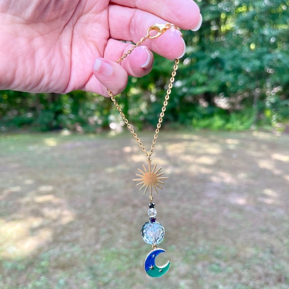 Moon and Star Sun-catcher/Rearview Mirror Charm - Picture 7 of 11